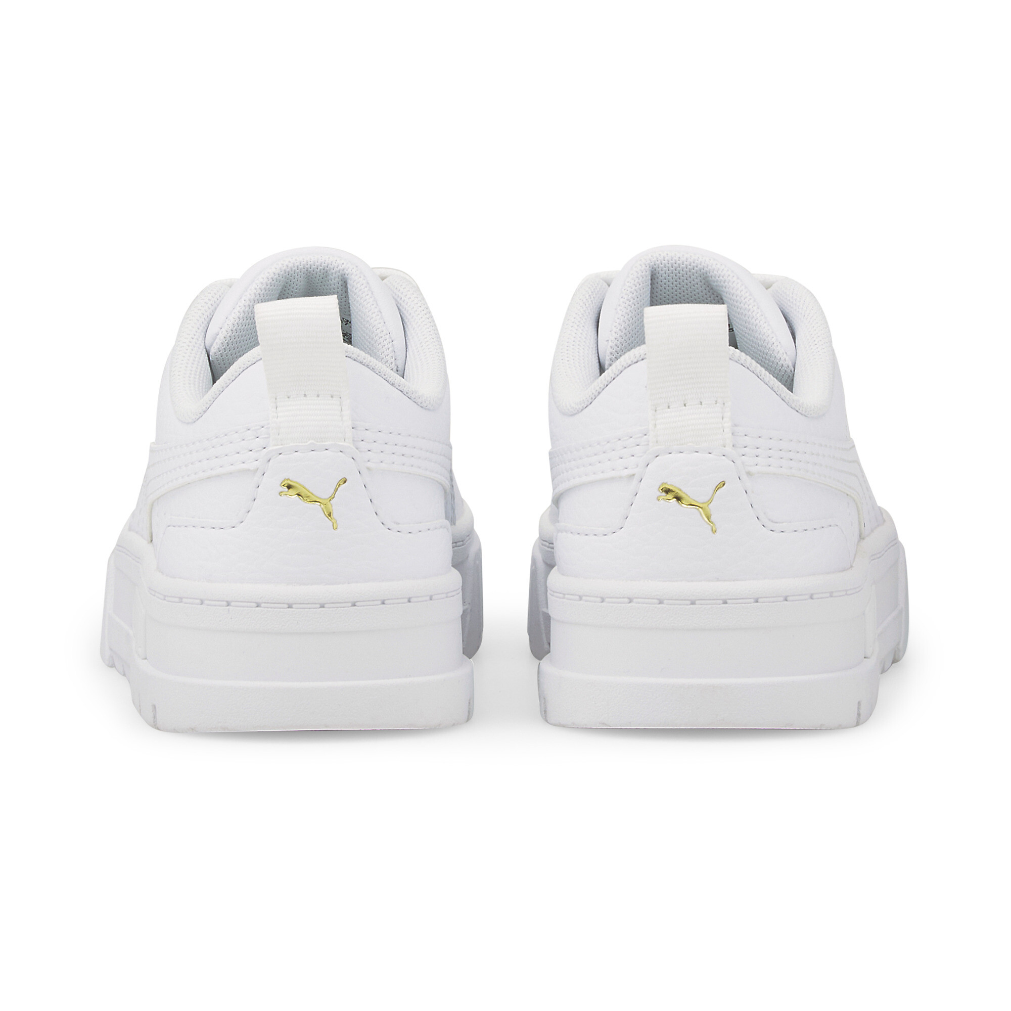 Puma Mayze Kids' Trainers, White, Size 34.5, Shoes