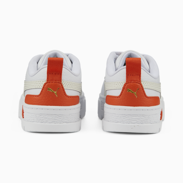 Zapatillas Mayze infantiles de cuero, Puma White-Vaporous Gray, large-ARG