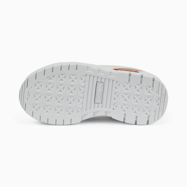Zapatillas Mayze infantiles de cuero, Puma White-Vaporous Gray, large-ARG