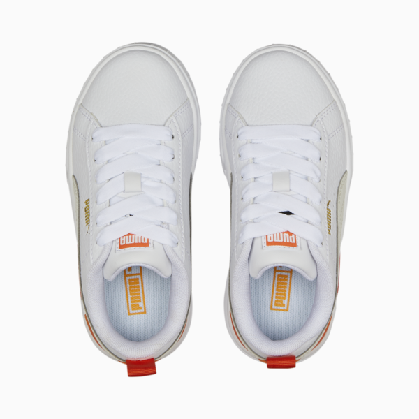 Zapatillas Mayze infantiles de cuero, Puma White-Vaporous Gray, large-ARG