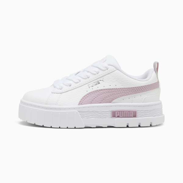 Tenis de cuero infantiles Mayze, PUMA White-Rose Mauve, large-MEX