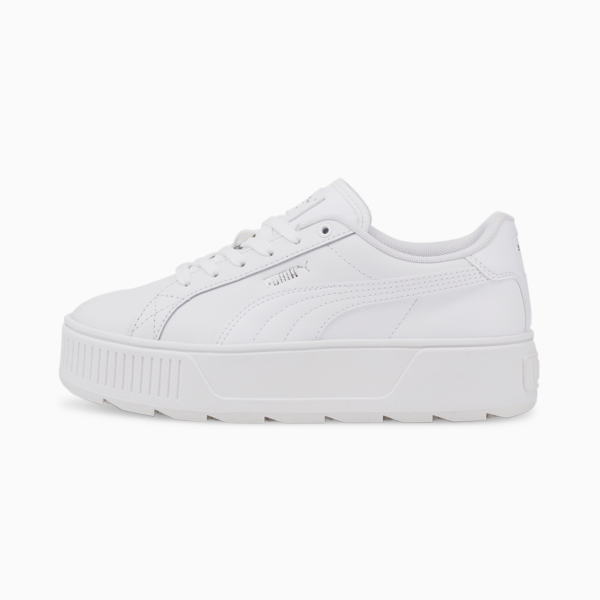Karmen L Trainers Women, Puma White-Puma White-Puma Silver, large-ZAF