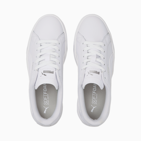 Karmen L Trainers Women, Puma White-Puma White-Puma Silver, large-ZAF