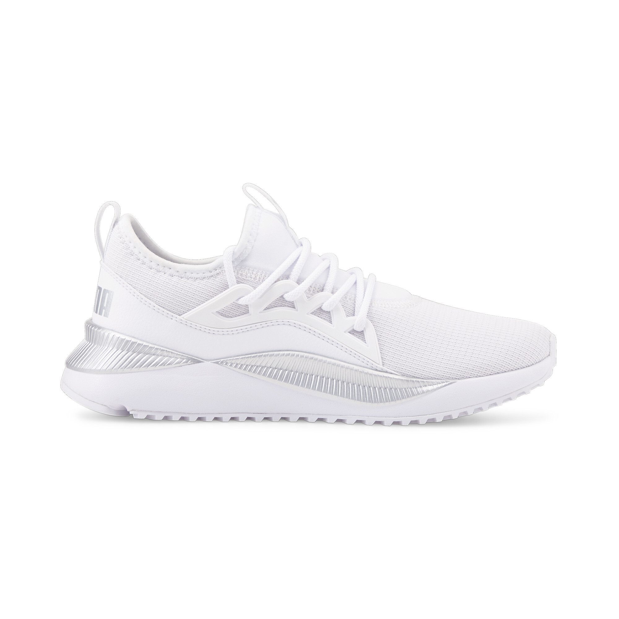 Women's PUMA Pacer Future Allure Trainers Shoes In White/Silver, Size EU 42
