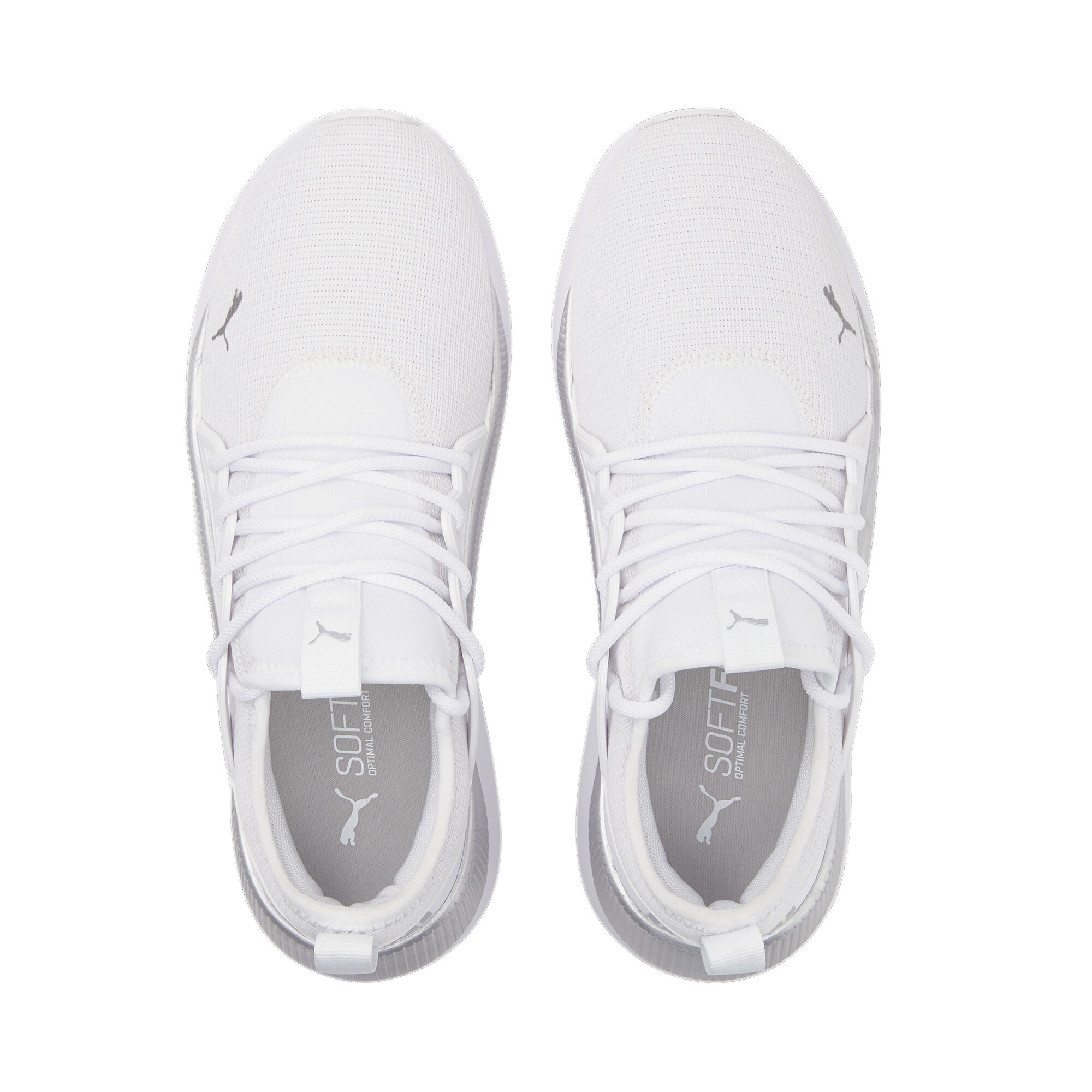 Women's PUMA Pacer Future Allure Trainers Shoes In White/Silver, Size EU 42
