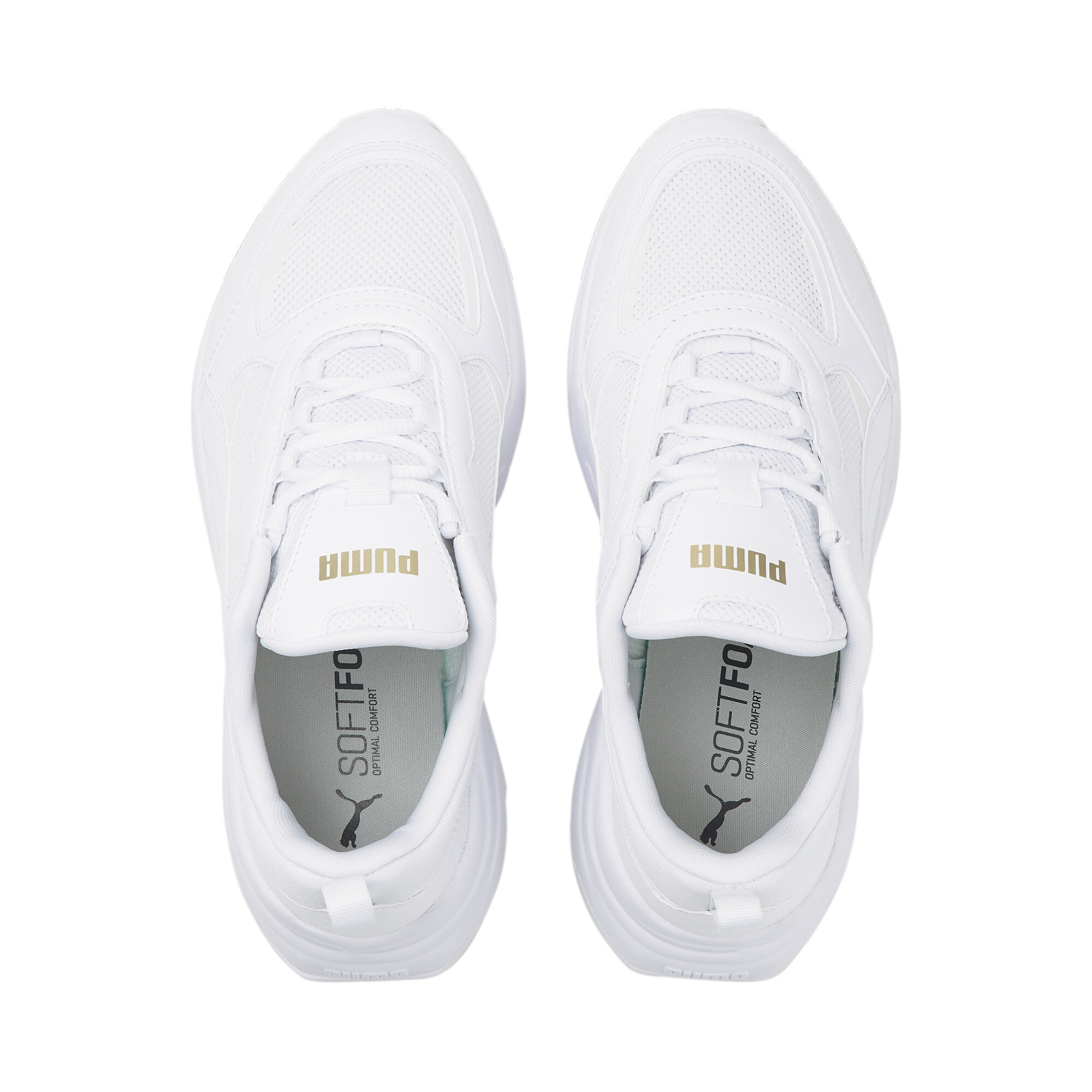 PUMA Cassia Dames Sneakers - White/Gold - Maat 42