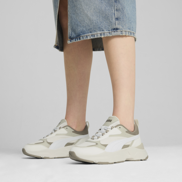 Zapatillas Cassia para mujer, Warm White-PUMA White-Desert Dust-Oak Branch-PUMA Gold, large-ARG