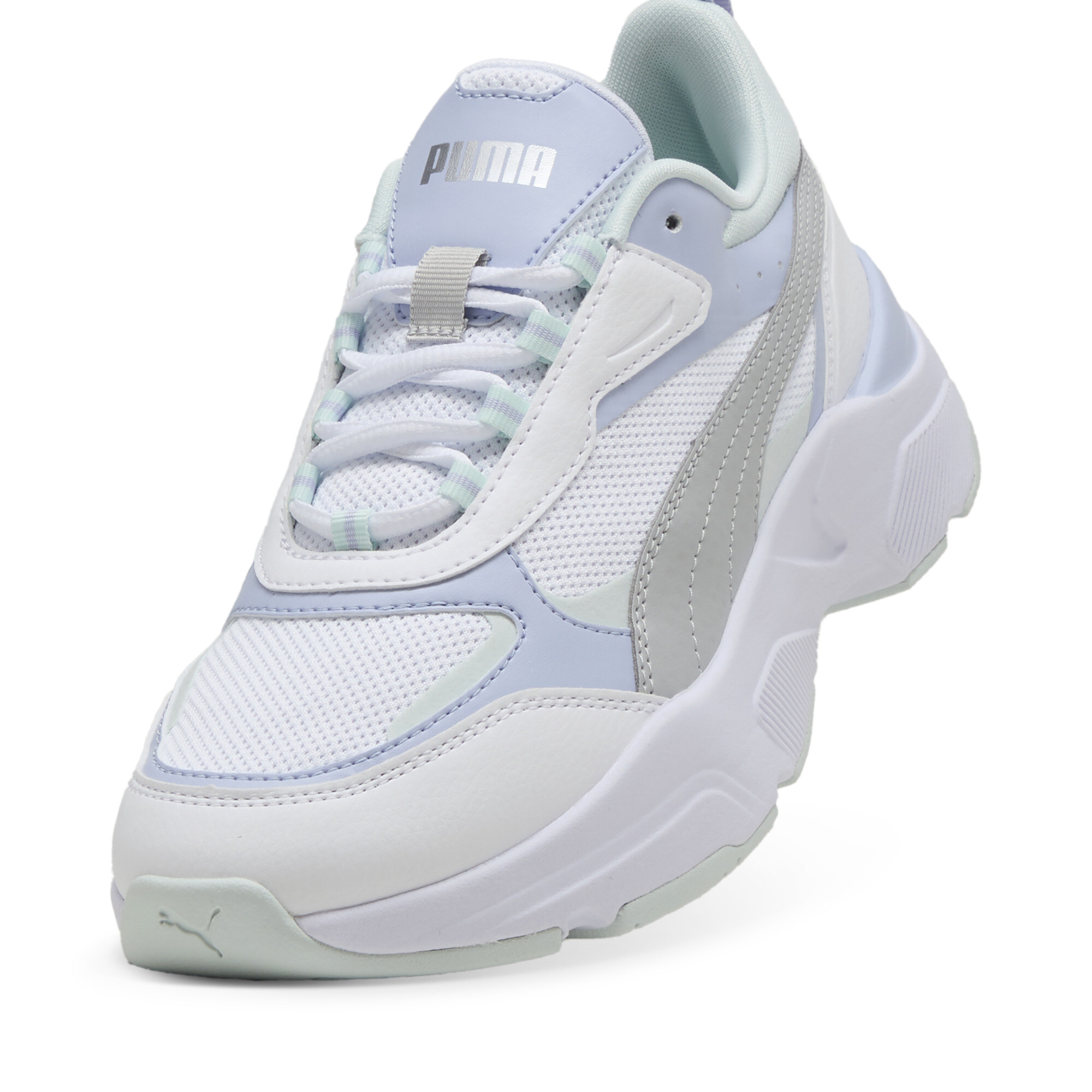 PUMA Cassia sportschoenen voor Dames, Wit/Blauw/Grijs