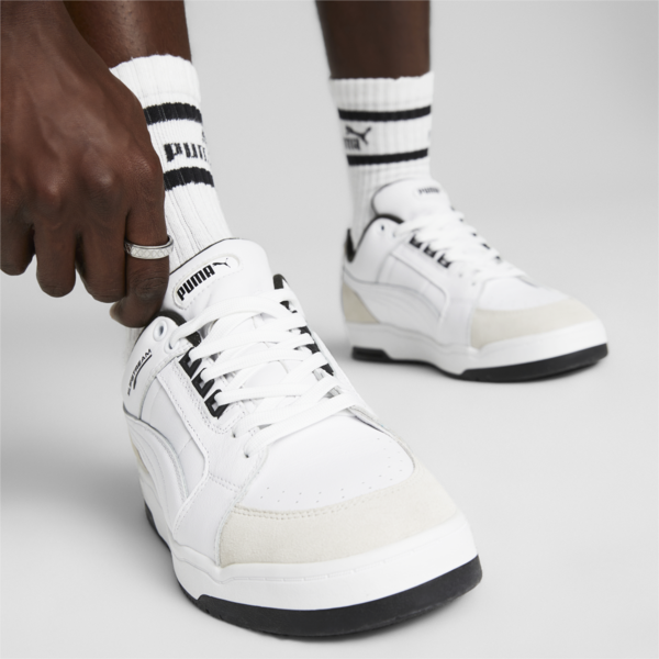 Slipstream Lo Retro Trainers, Puma White-Vaporous Gray, large-ZAF