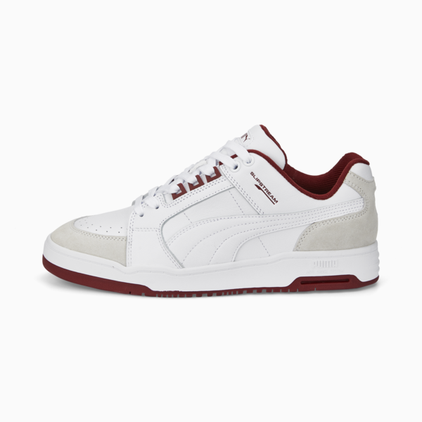 Slipstream Lo Retro Trainers, Puma White-Intense Red, large-ZAF