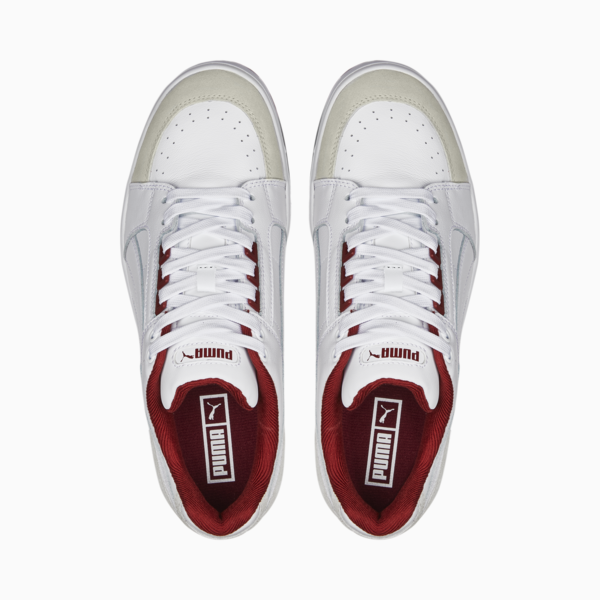 Slipstream Lo Retro Trainers, Puma White-Intense Red, large-ZAF