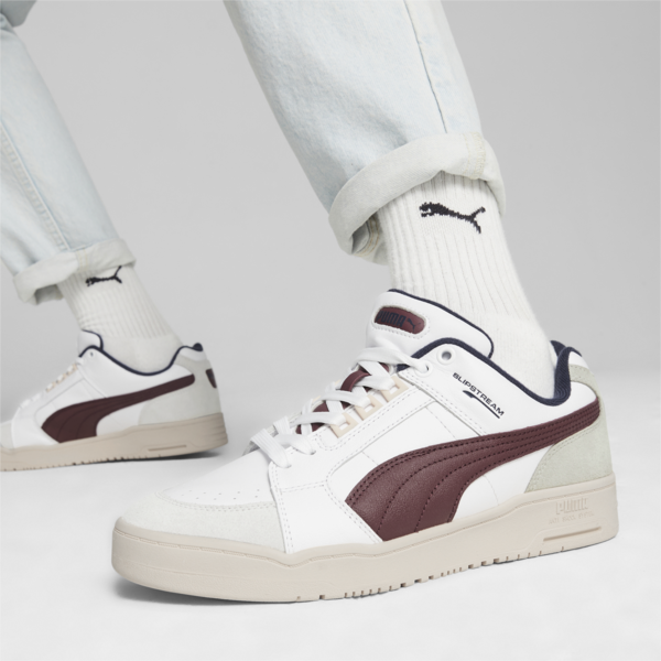 Slipstream Lo Retro Trainers, PUMA White-Team Regal Red, large-ZAF