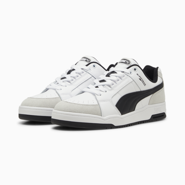 Slipstream Lo Retro Trainers, PUMA White-PUMA Black, large-ZAF