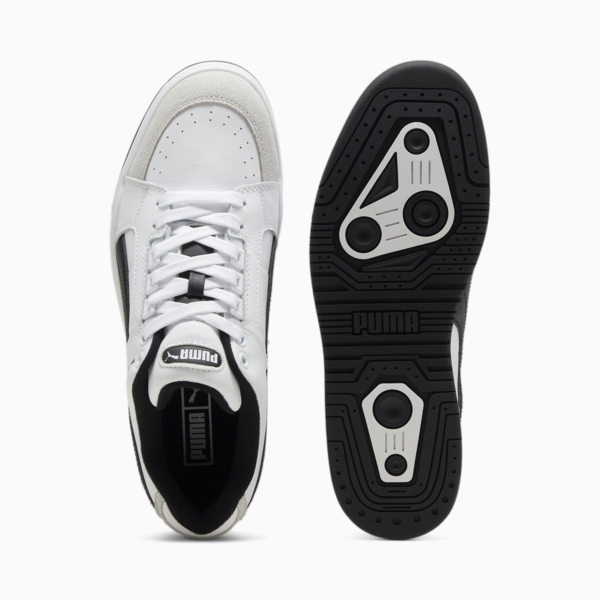Slipstream Lo Retro Trainers, PUMA White-PUMA Black, large-ZAF