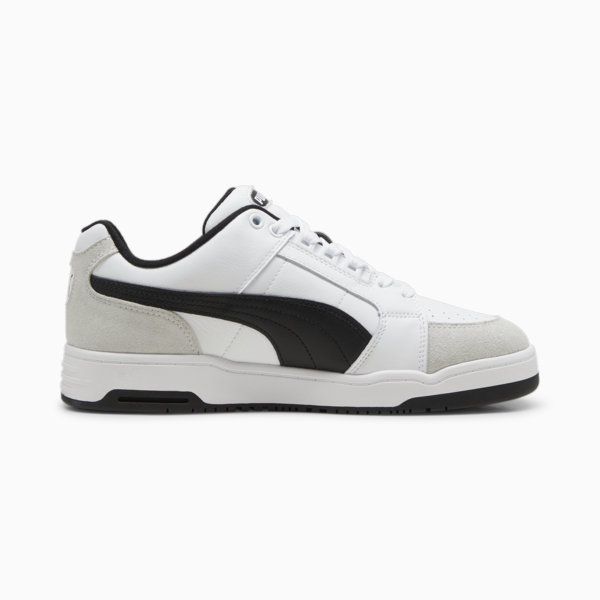 Slipstream Lo Retro Trainers, PUMA White-PUMA Black, large-ZAF