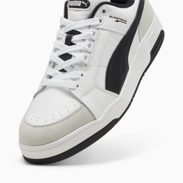 Slipstream Lo Retro Trainers, PUMA White-PUMA Black, large-ZAF