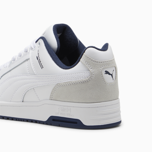 Slipstream Lo Retro Trainers, PUMA White-PUMA White-Club Navy, large-ZAF