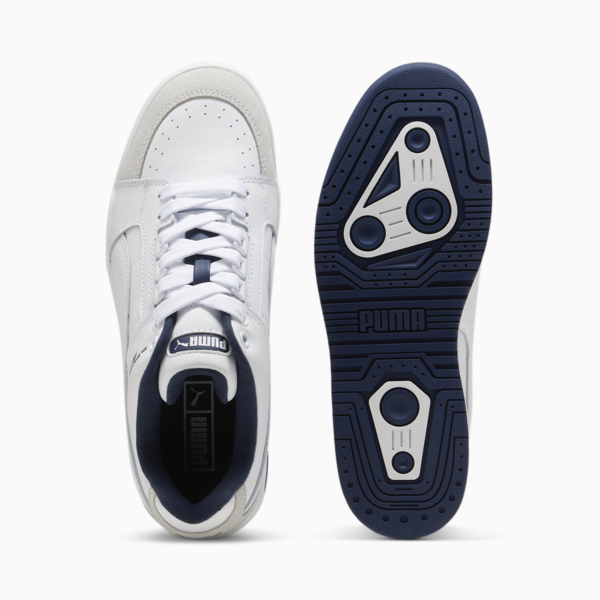 Slipstream Lo Retro Trainers, PUMA White-PUMA White-Club Navy, large-ZAF