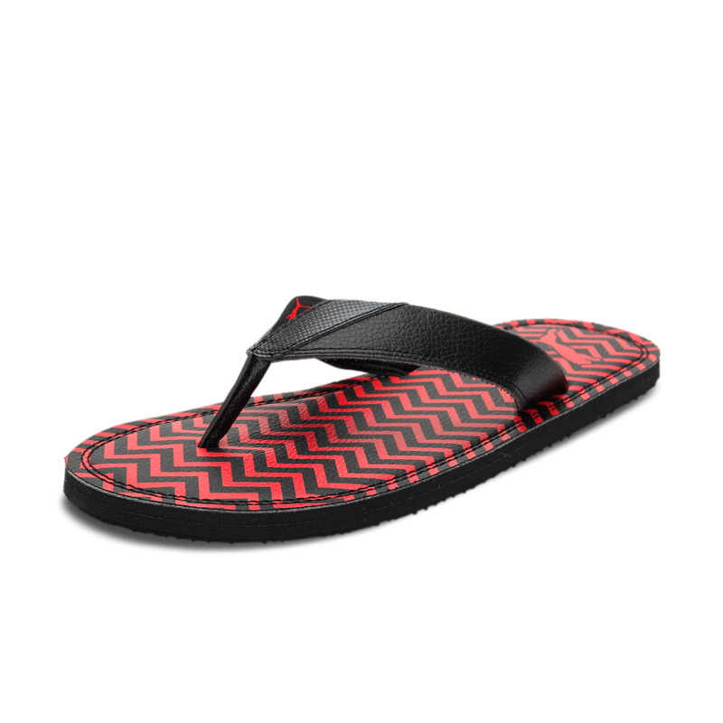 

Men's PUMA Gregor Flip Flops, Black/red