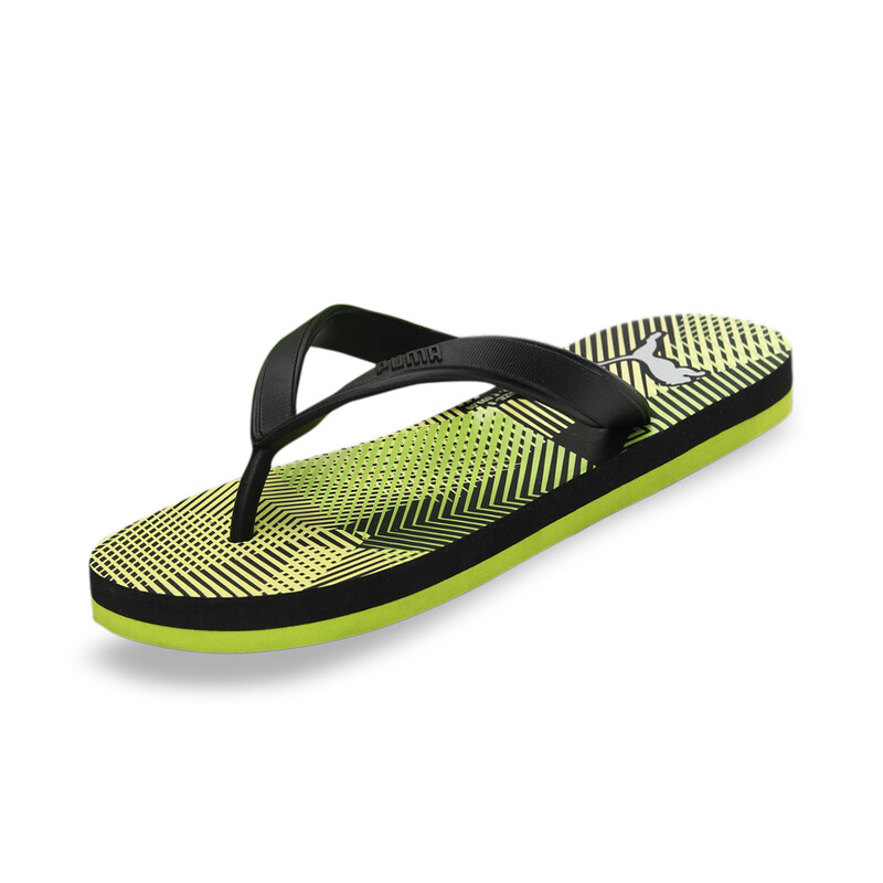 

PUMA Sloppy Unisex Flip-Flops Sandals, Black/silver/yellow