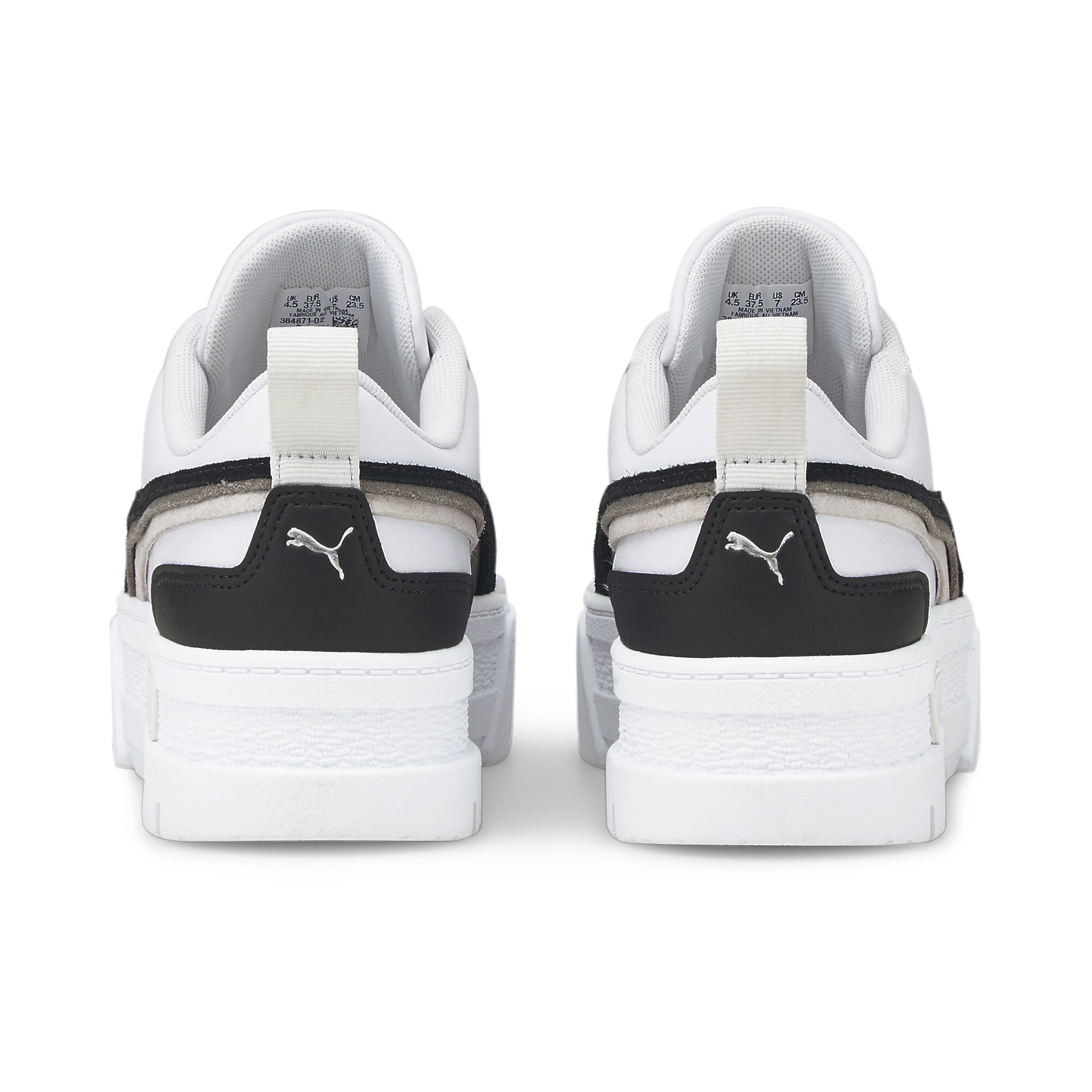 Women's PUMA Mayze Triplex Trainers Shoes In White, Size EU 35.5