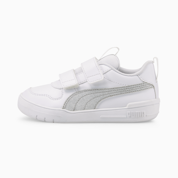 Tenis Multiflex Glitz Formstrip para niñas, Puma White-Puma Silver, large-MEX