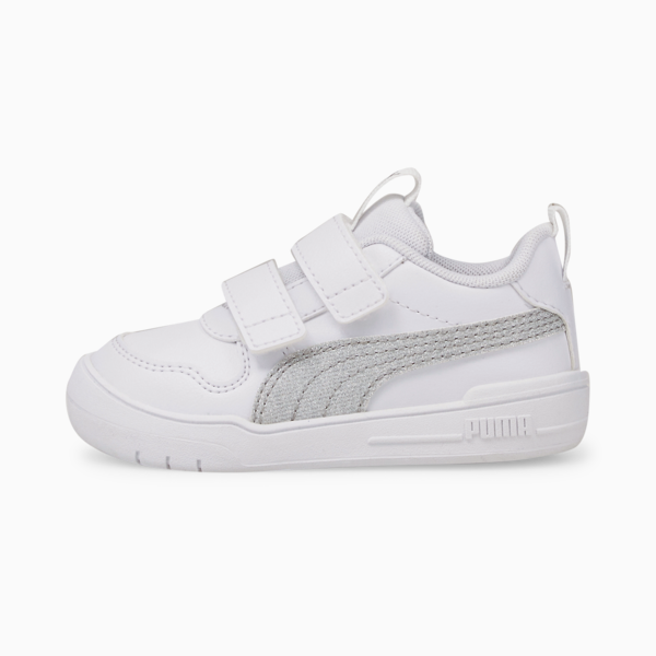 Multiflex Glitz Babies' Trainers, Puma White-Puma Silver, large-MEX