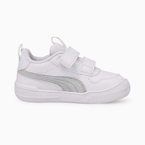 Multiflex Glitz Babies' Trainers, Puma White-Puma Silver, large-MEX