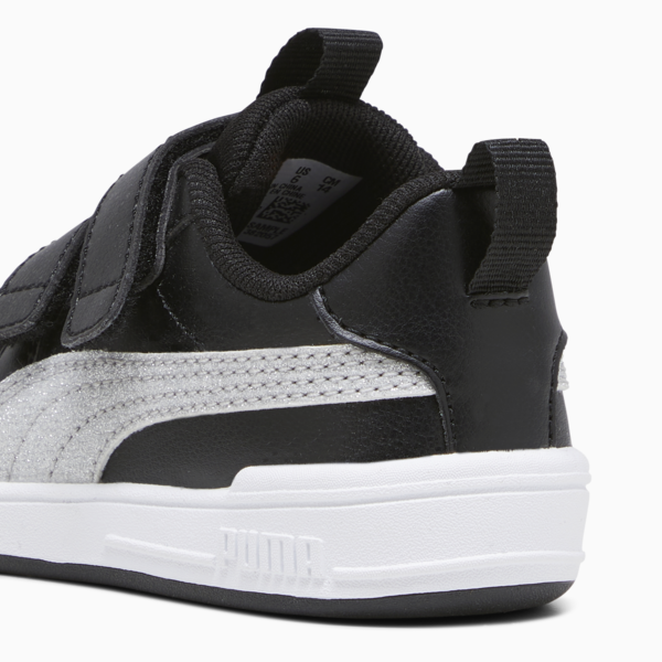 Multiflex Glitz Babies' Trainers, PUMA Black-PUMA Silver, large-MEX