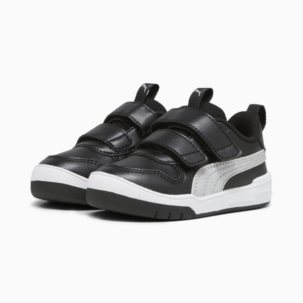 Multiflex Glitz Babies' Trainers, PUMA Black-PUMA Silver, large-MEX