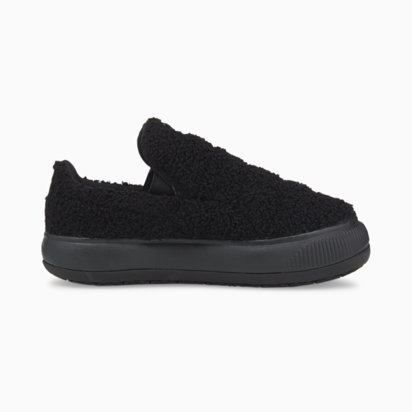 Suede Mayu Slip-On Teddy Women's Sandals, Puma Black, large-ZAF