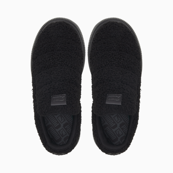 Suede Mayu Slip-On Teddy Women's Sandals, Puma Black, large-ZAF