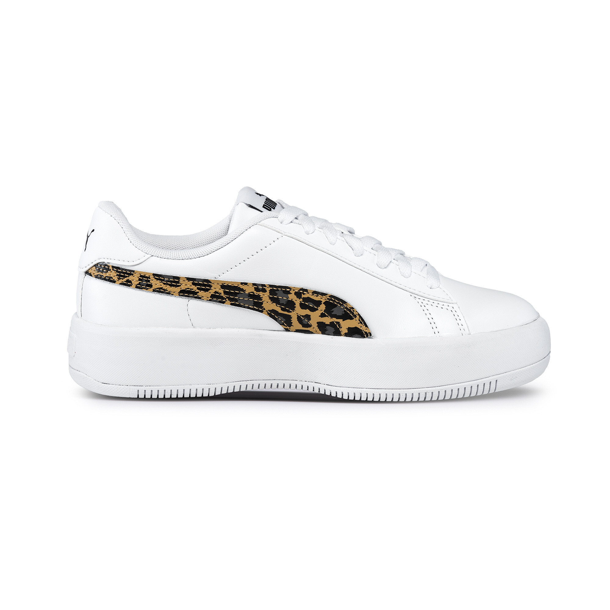 Women's Puma Lily Platform Leo's Trainers, White, Size 37, Shoes