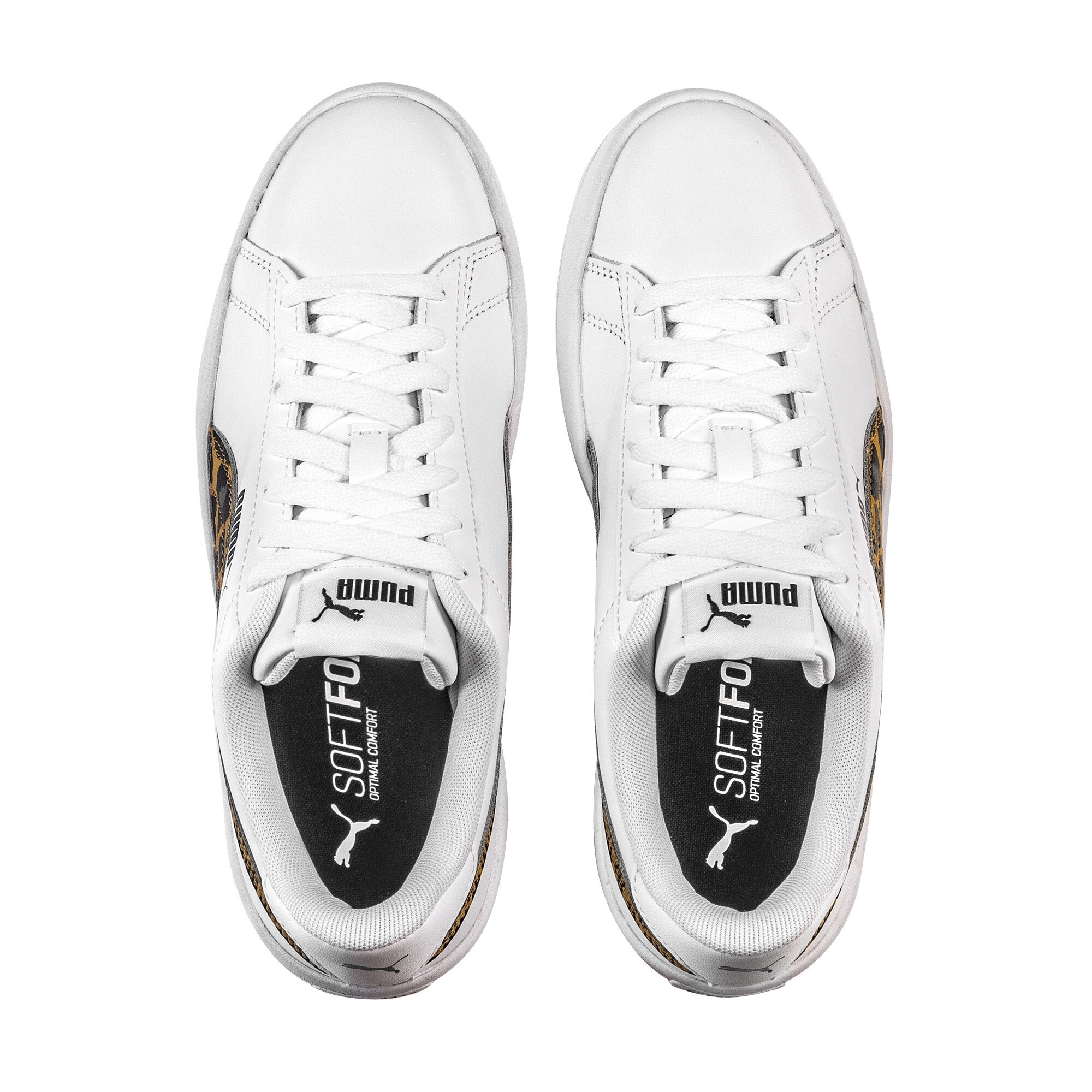 Women's Puma Lily Platform Leo's Trainers, White, Size 37, Shoes