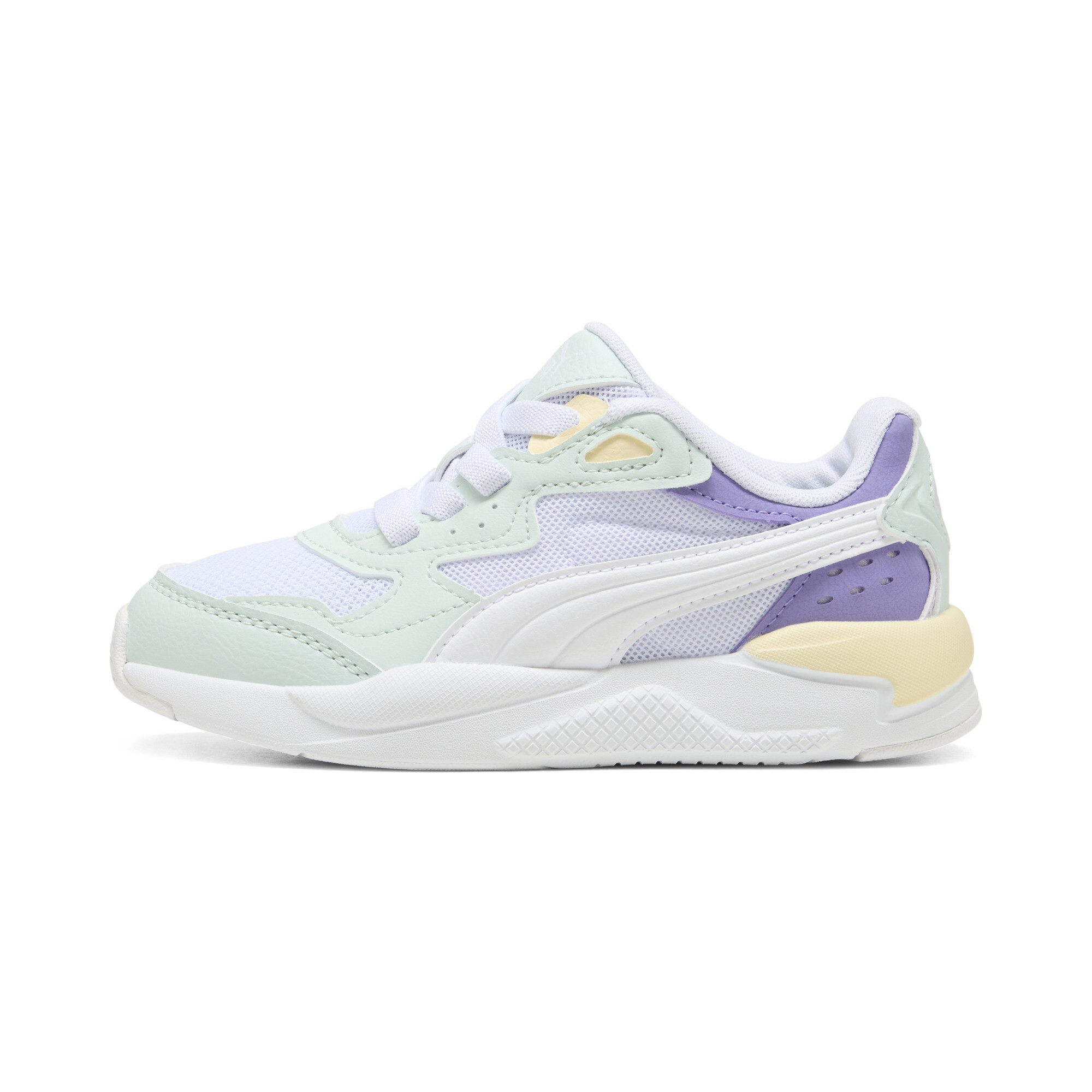 Puma X-Ray Speed AC Sneakers Kinder Schuhe | Mit Plain | White/Peaceful Blue/Lavender Alert | Größe: 31