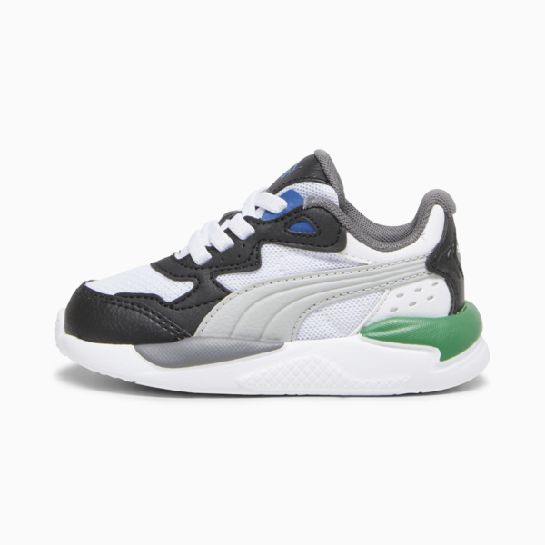 X-Ray Speed AC Babies' Trainers, PUMA White-Cool Light Gray-PUMA Black-Archive Green, large-ZAF