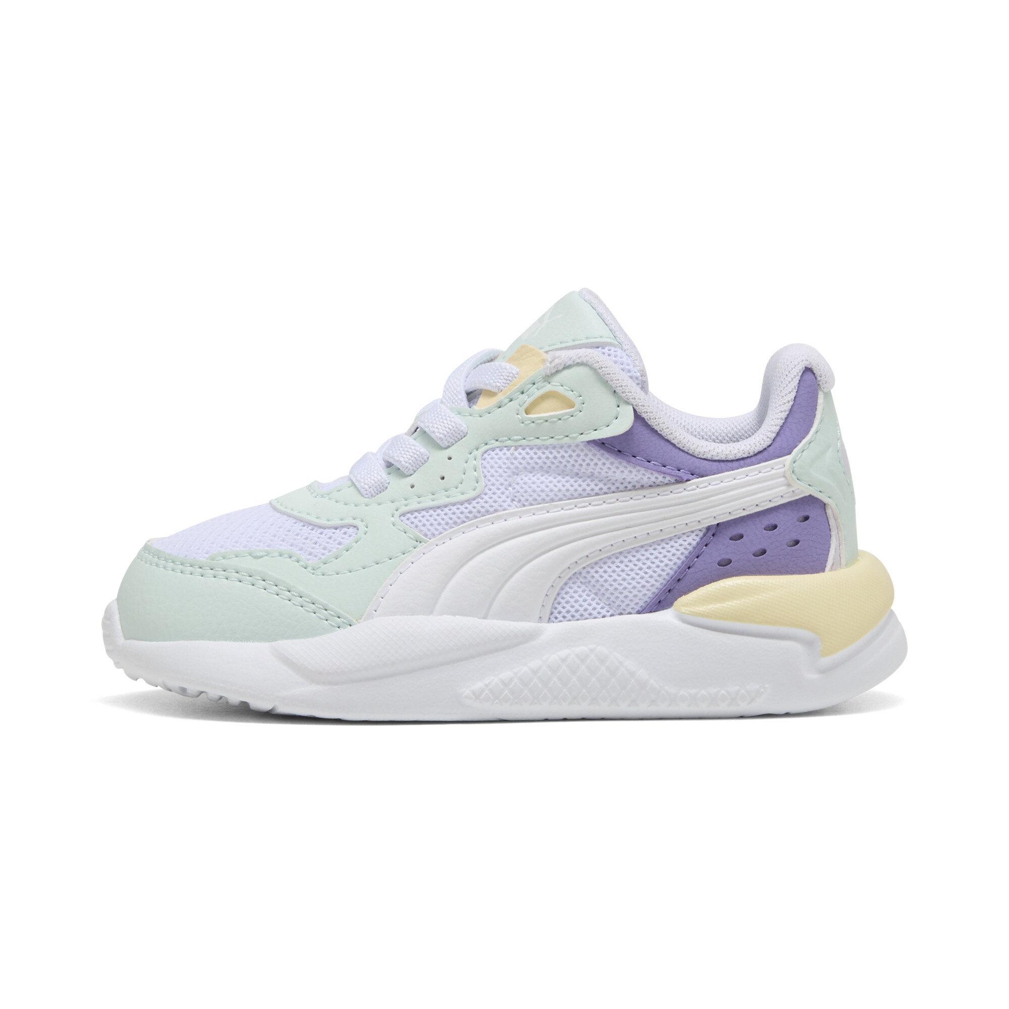 Puma X-Ray Speed AC Sneakers Babys Schuhe | Mit Plain | White/Peaceful Blue/Lavender Alert | Größe: 26