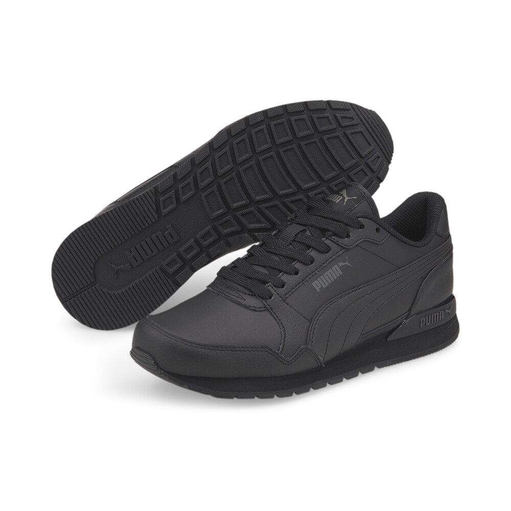 ST Runner v3 Leather Youth Sneakers | Black - PUMA