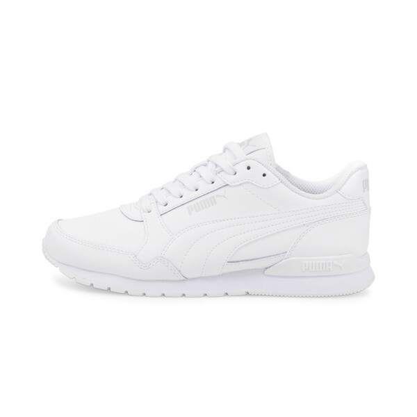 Puma St Runner V3 Leather Sneakers Big Kids In White- White