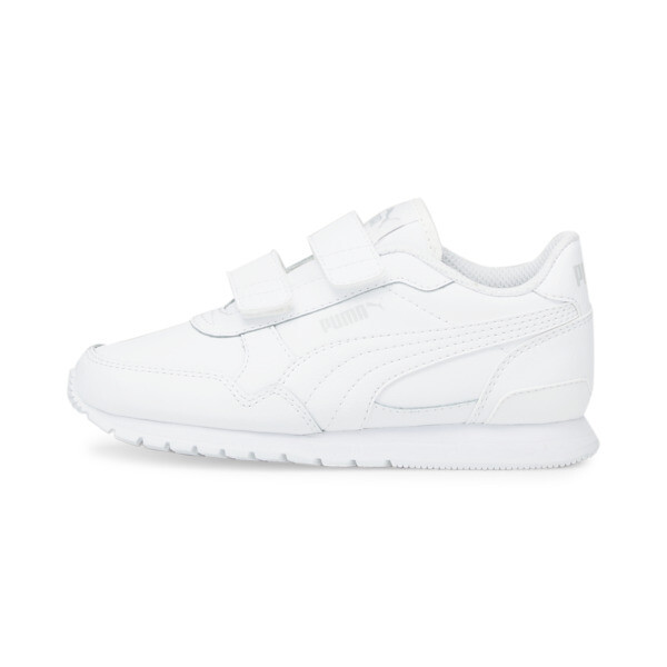 Puma St Runner V3 Leather Little Kids' Sneakers In White- White