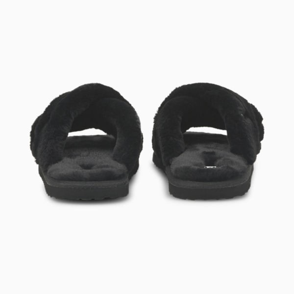 Fluff X Strap Slide Women, Puma Black-Puma White, large-ZAF