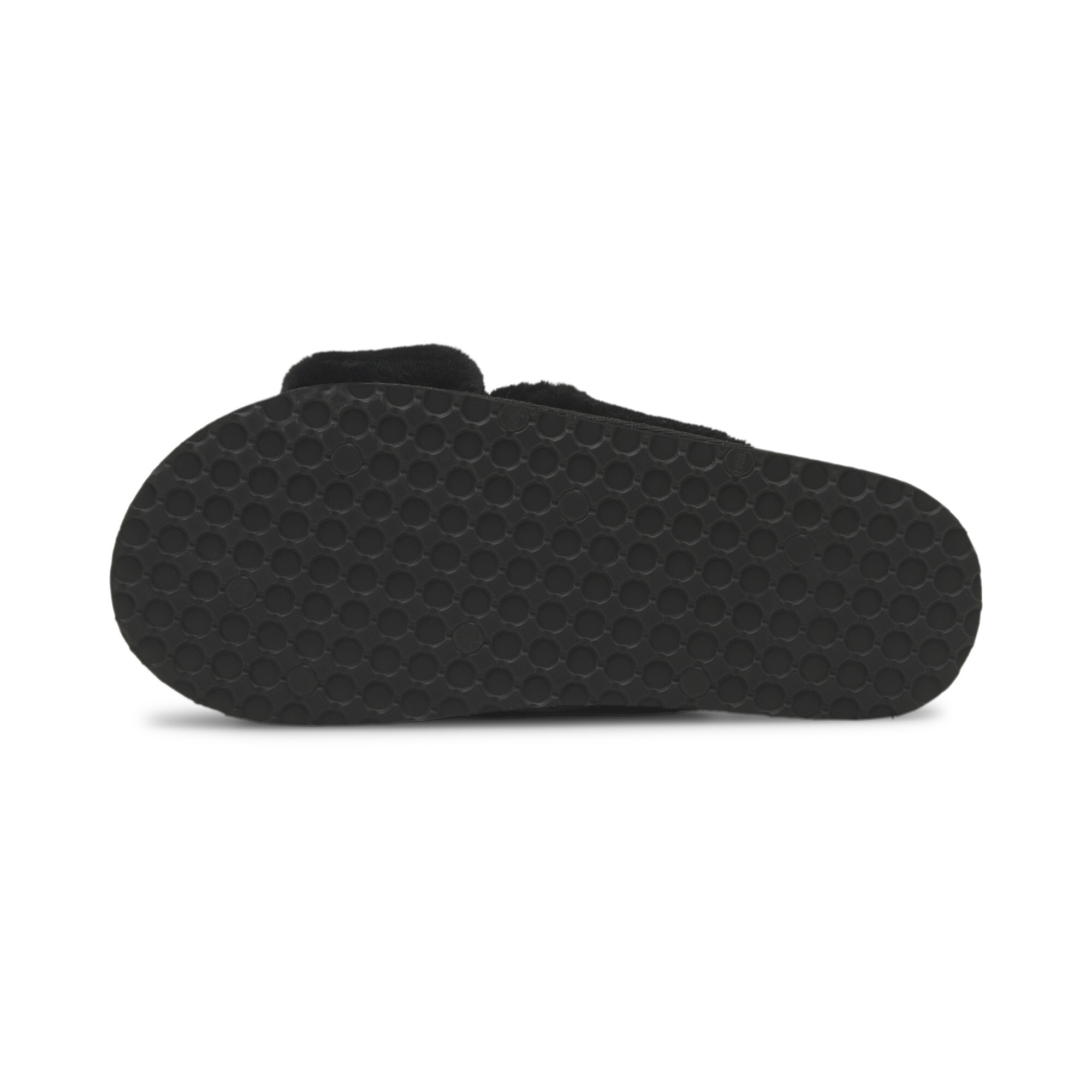 Women's Puma Fluff X Strap Slide, Black, Size 39, Shoes