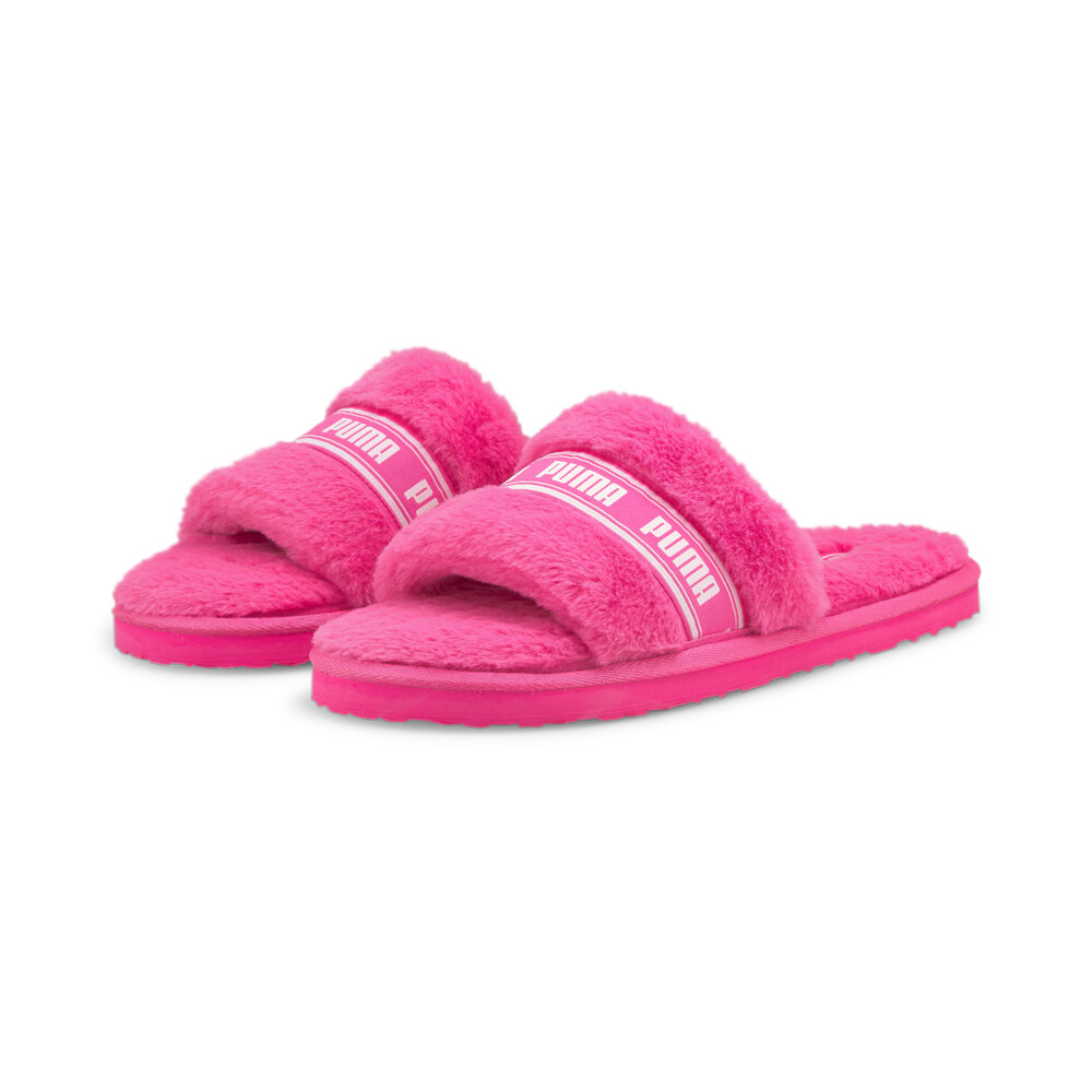 puma burgundy slides