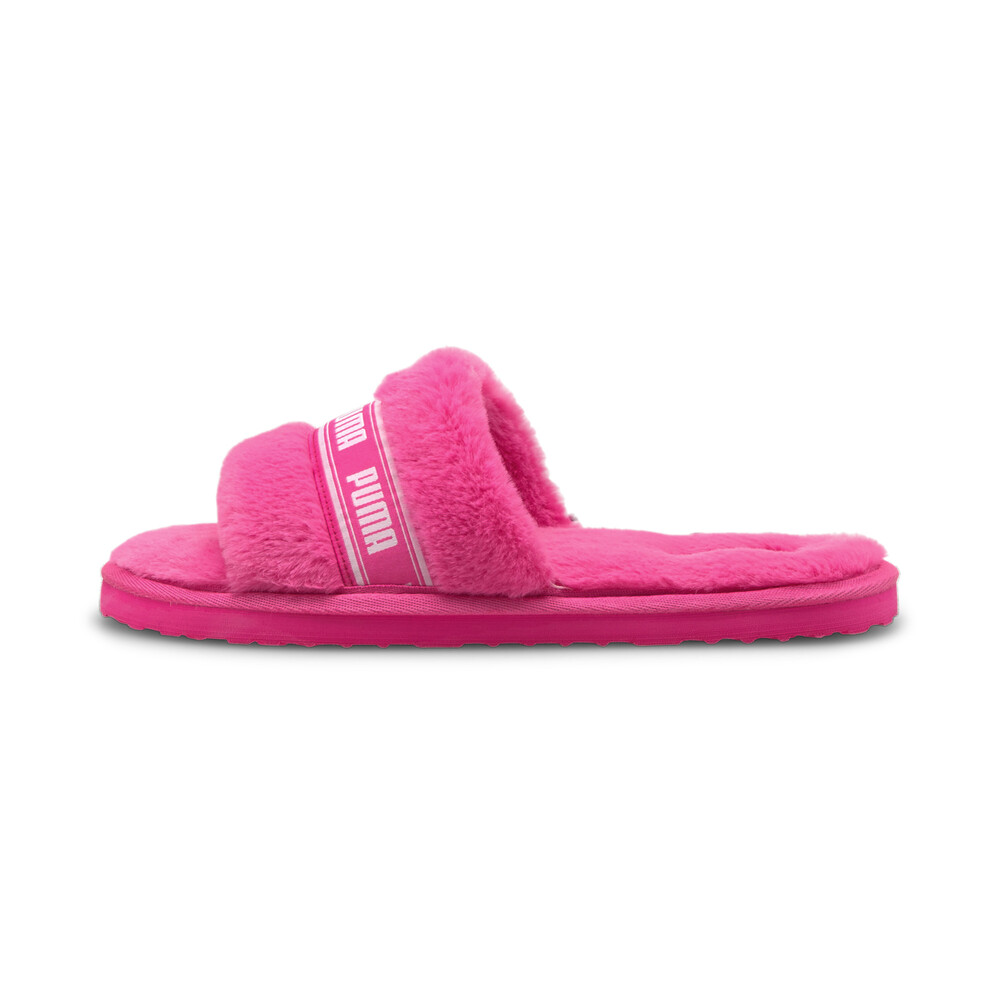 puma burgundy slides
