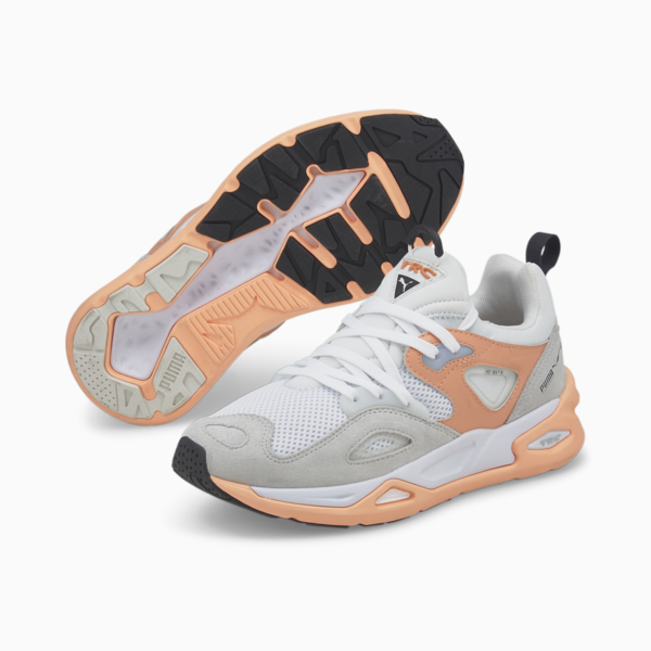 TRC Blaze Trainers, Puma White-Peach Pink, large-ZAF
