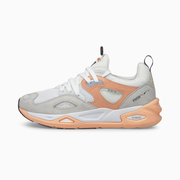 TRC Blaze Trainers, Puma White-Peach Pink, large-ZAF