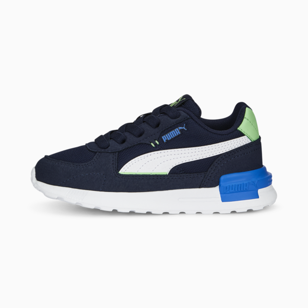 Zapatillas Graviton AC para niños, PUMA Navy-PUMA White-Summer Green-Victoria Blue, large-ARG
