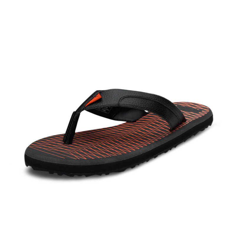 

Men's PUMA Oleum 5 Flip Flops, Black/orange