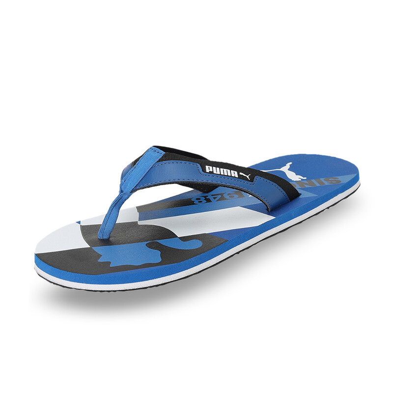 

Men's PUMA Gypsum 5 Flip-Flops Sandals, White/black/blue