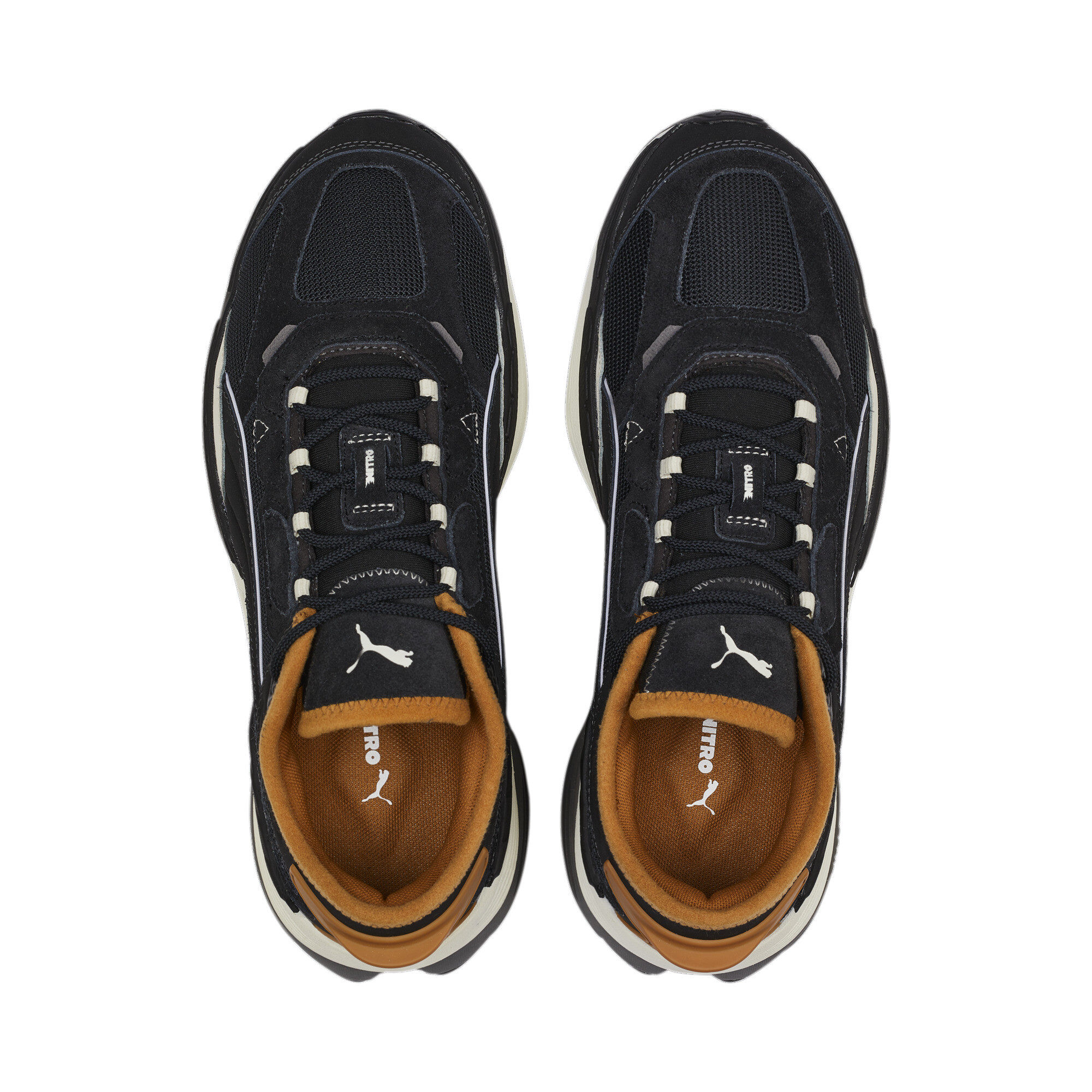 Men's PUMA Extent Nitro Heritage Sneakers In Black, Size EU 44.5